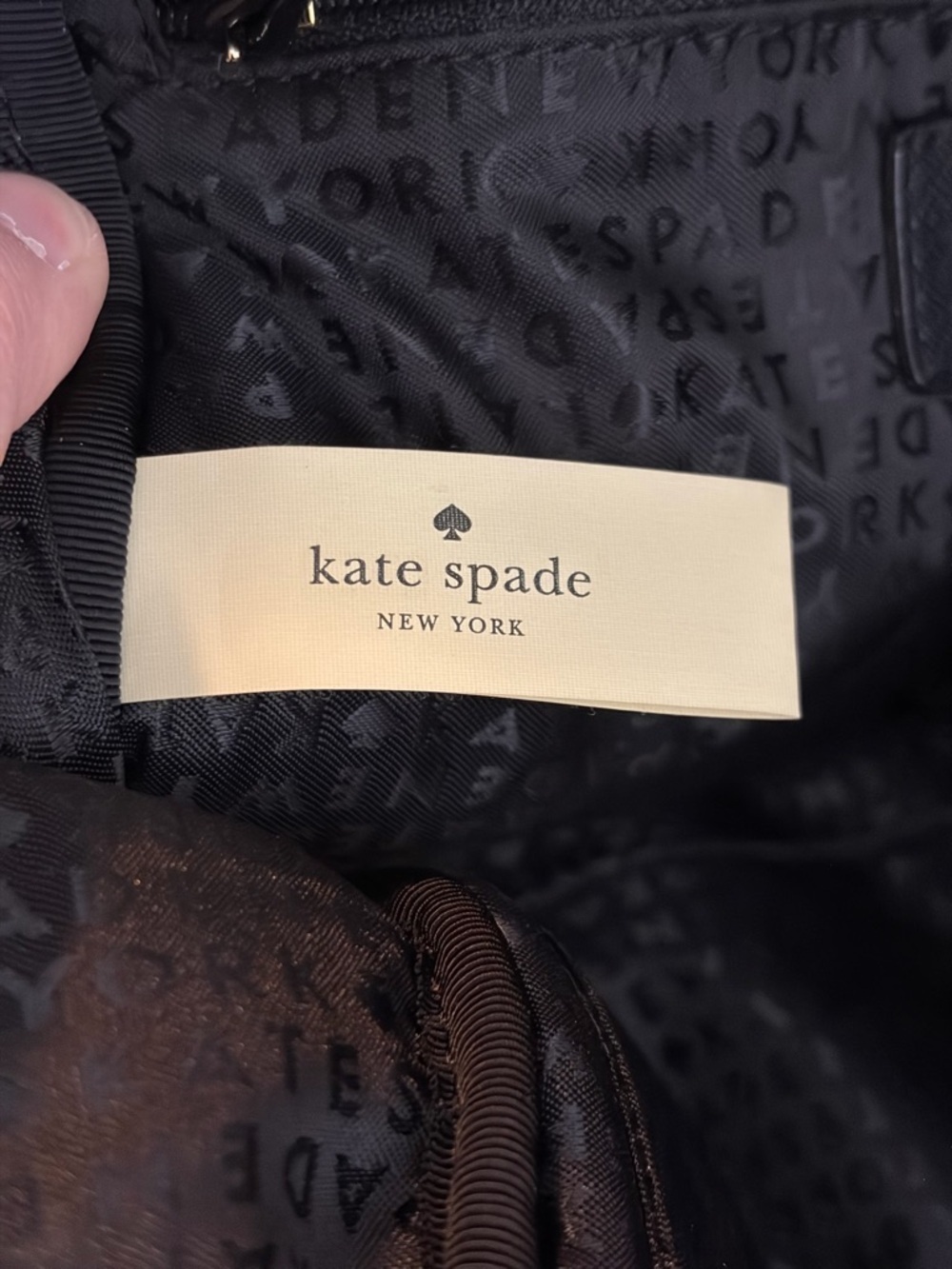 kate spade New York Black Nylon Backpack - Sleek Everyday Bag - Picture 9 of 10